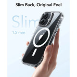 ESR iPhone 17 Classic Hybrid Stash Case with Kickstand - MagSafe Compatible - Transparent