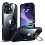 ESR iPhone 17 Classic Hybrid Stash Case with Kickstand - MagSafe Compatible - Transparent / Black