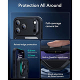 ESR iPhone 17 Pro Classic Hybrid Case with Camera Control Button - MagSafe Compatible - Transparent / Black