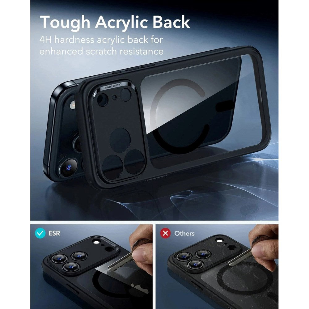ESR iPhone 17 Pro Max Classic Hybrid Case with Camera Control Button - MagSafe Compatible - Transparent / Black