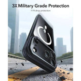 ESR iPhone 17 Pro Max Classic Hybrid Stash Case with Kickstand - MagSafe Compatible - Transparent / Black