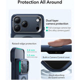 ESR iPhone 17 Pro Classic Hybrid Stash Case with Kickstand - MagSafe Compatible - Matte Blue