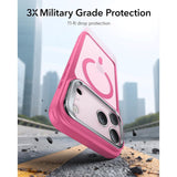 ESR iPhone 17 Pro Classic Hybrid Stash Case with Kickstand - MagSafe Compatible - Matte Pink