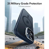 ESR iPhone 17 Classic Hybrid Stash Case with Kickstand - MagSafe Compatible - Mat Blue