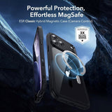 iPhone 17 Pro ESR Classic Hybrid Set with Back Case & Tempered Glass Screen Protector - MagSafe Compatible - Transparent / Black