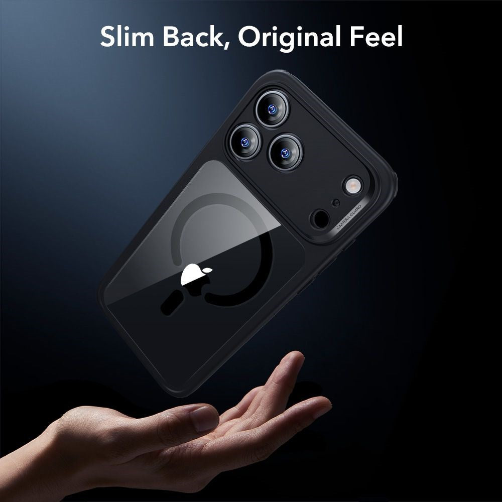 iPhone 17 Pro ESR Classic Hybrid Set with Back Case & Tempered Glass Screen Protector - MagSafe Compatible - Transparent / Black