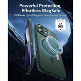 ESR iPhone 17 Classic Hybrid Case with Camera Control Button - MagSafe Compatible - Matte Green