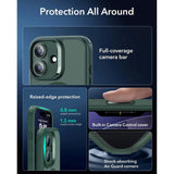 ESR iPhone 17 Classic Hybrid Case with Camera Control Button - MagSafe Compatible - Matte Green