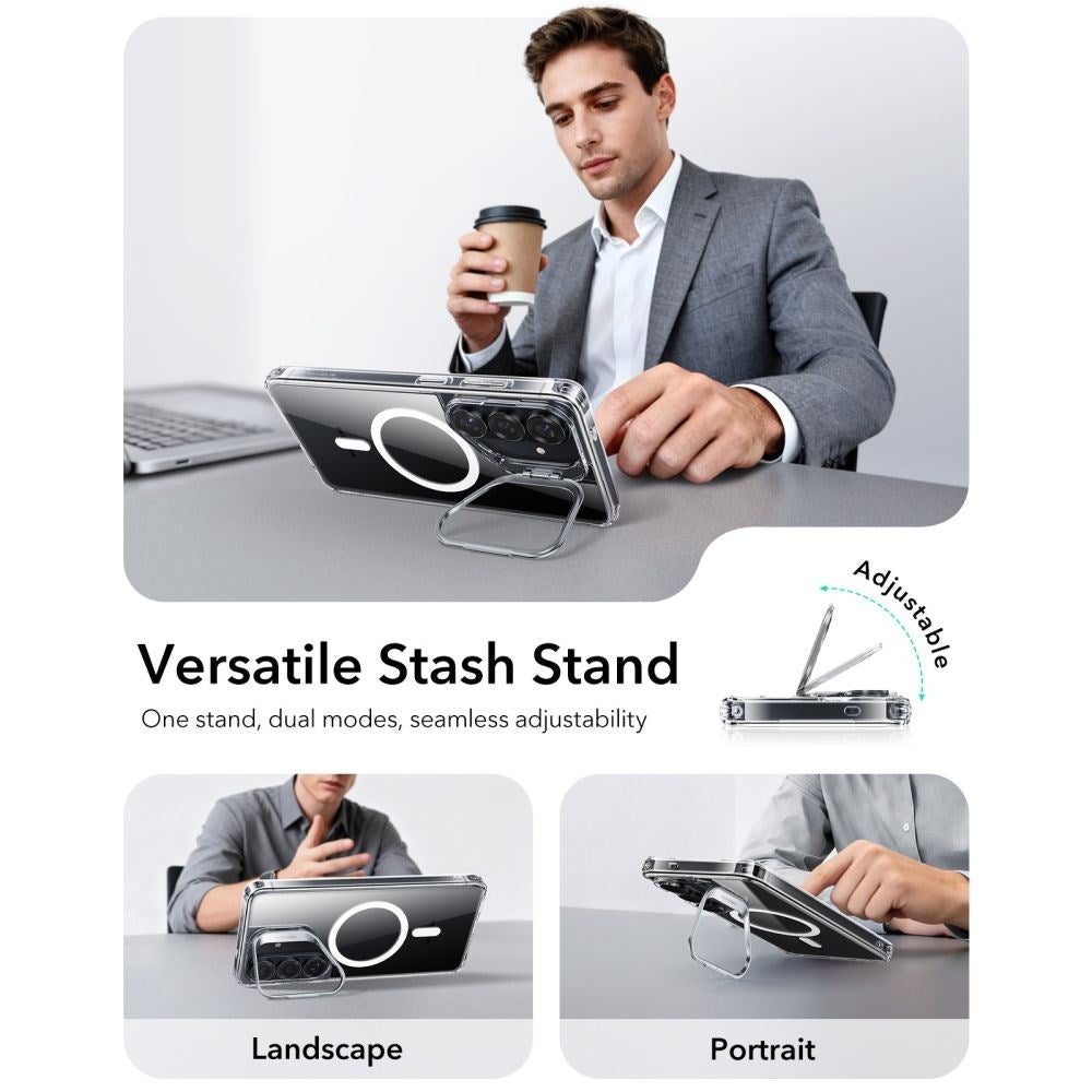 Samsung Galaxy S26 ESR Classic Hybrid Kickstand Case - MagSafe Compatible - Transparent