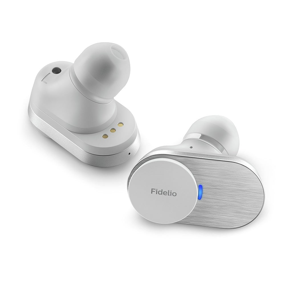 Philips Fidelio T1 True Wireless Headset In-Ear w. Wireless Qi Charging - Grey