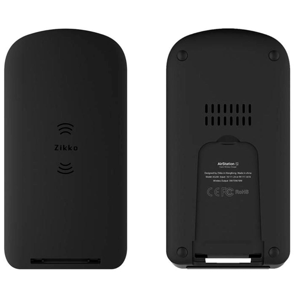 Zikko AirStation Wireless Qi Charger 10W w. Holder - Black