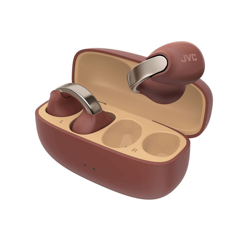 JVC Nearphones HA-NP1T True Wireless Open-Ear Cuff Headphones - Brown