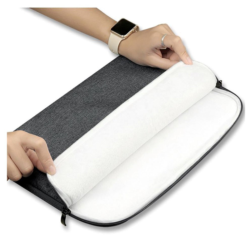 Tech-Protect Fabric Laptop Sleeve 15-16" w. Extra Pocket (36 x 27 cm) - Dark Grey