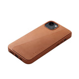 Mujjo iPhone 14 Plus Leather Wallet Case - Brown