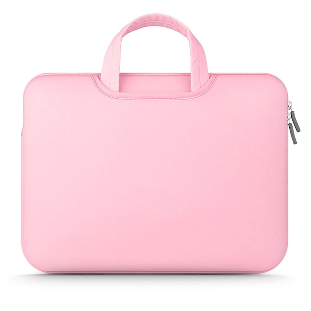 Tech-Protect Neoprene MacBook / Laptop Sleeve 13-14" w. Handle and Extra Compartment (34 x 25 cm) - Pink