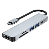 Tech-Protect V4-Hub Multi Adapter 6in1 - Grey