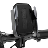 Baseus Armor Phone Holder For Bicycle & Motorcycle - Black (Max Width. 7 cm)