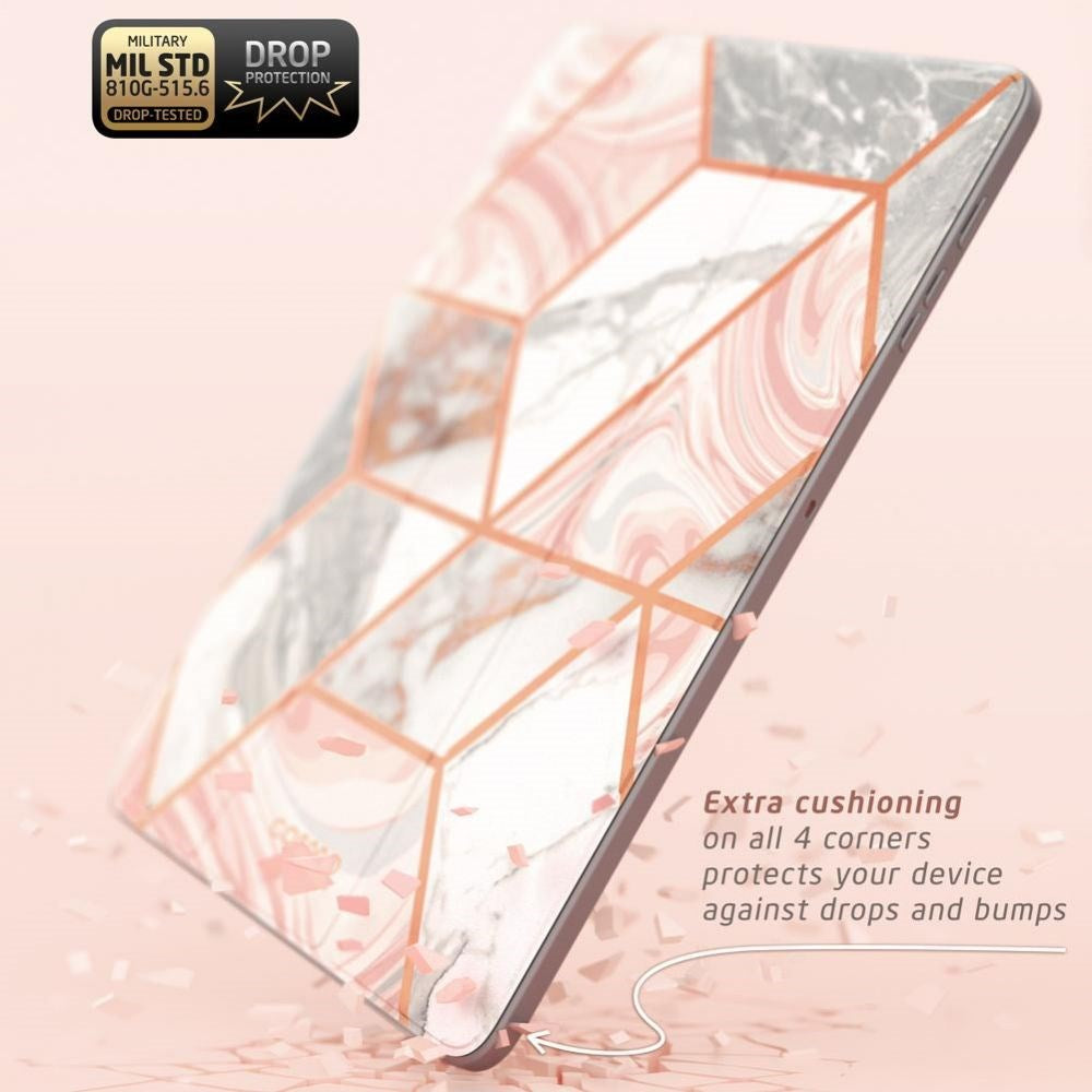 Samsung Galaxy Tab S7 FE i-Blason Cosmo Tri-Fold Flip Case with Screen Protector - Marble