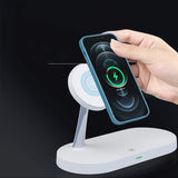 Tech-Protect A12 3-in-1 Wireless Charger 15W w. Built-in LED Lamp - White