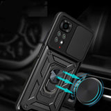 Xiaomi Redmi Note 11 Pro / 12 Pro (5G) Tech-Protect Camshield Case with Magnetic Ring & Stand Function - Black