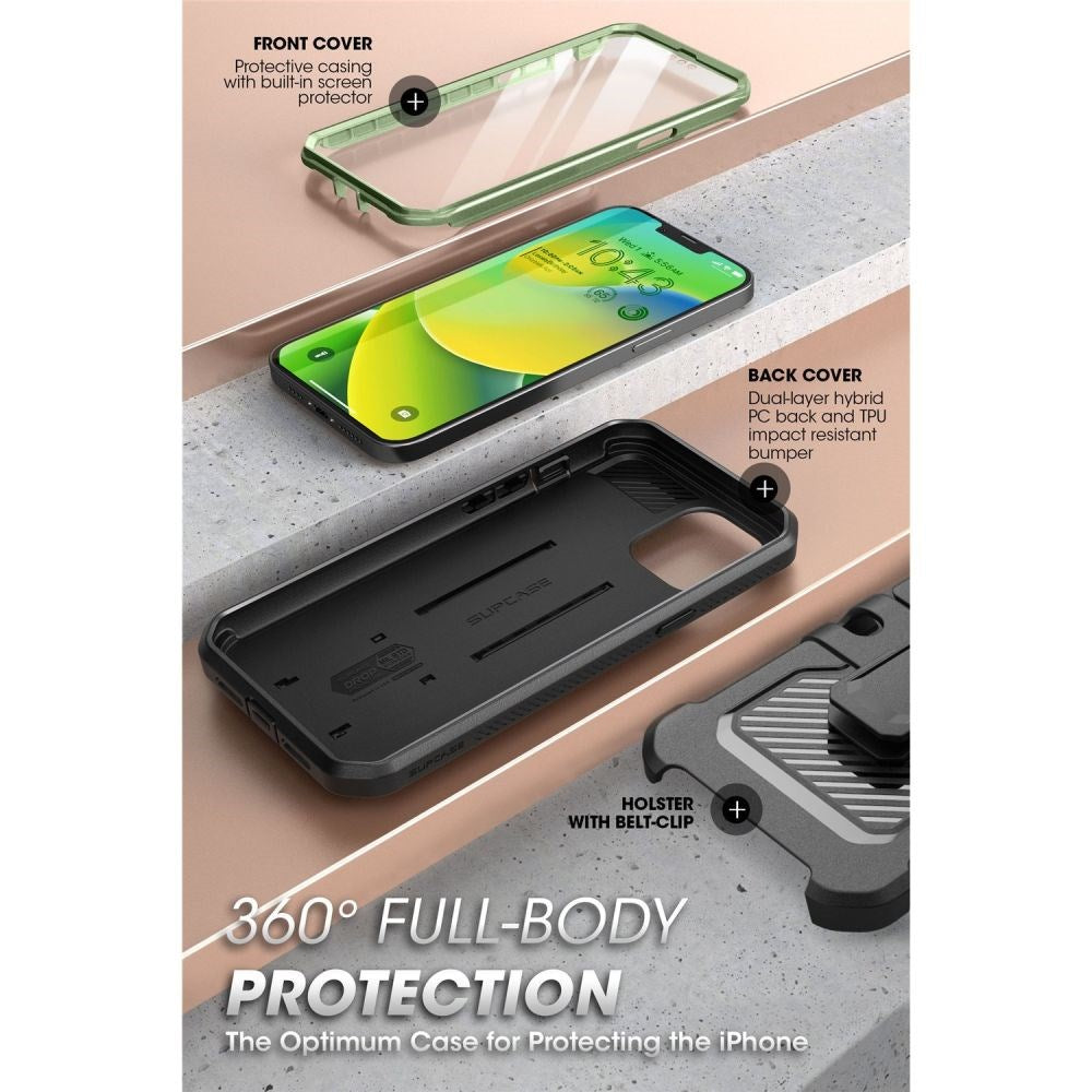 iPhone 14 Plus SUPCASE Unicorn Beetle Pro Tough Case w. Screen Protector - Green