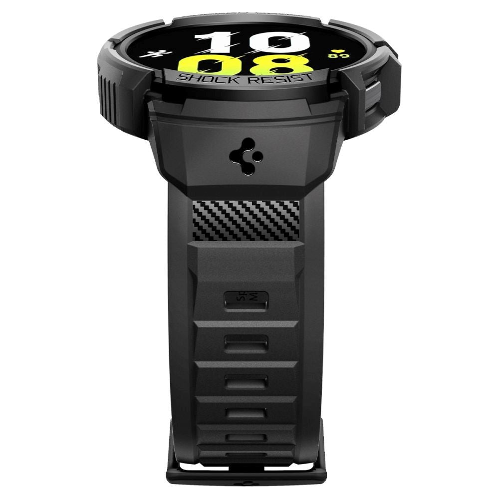 Samsung Galaxy Watch 6 (44mm) SPIGEN Rugged Armor Pro Case - Plastic Case w. Strap - Matte Black