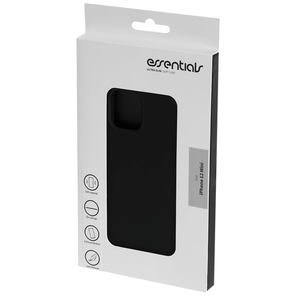 Essentials iPhone 12 Mini Silicone Case - Black