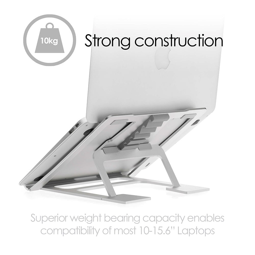 Desire2 Aluminium Laptop Stand 10-15.6" - Silver