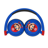 Super Mario OTL On-Ear Wireless Headphones for Kids - Blue / Red