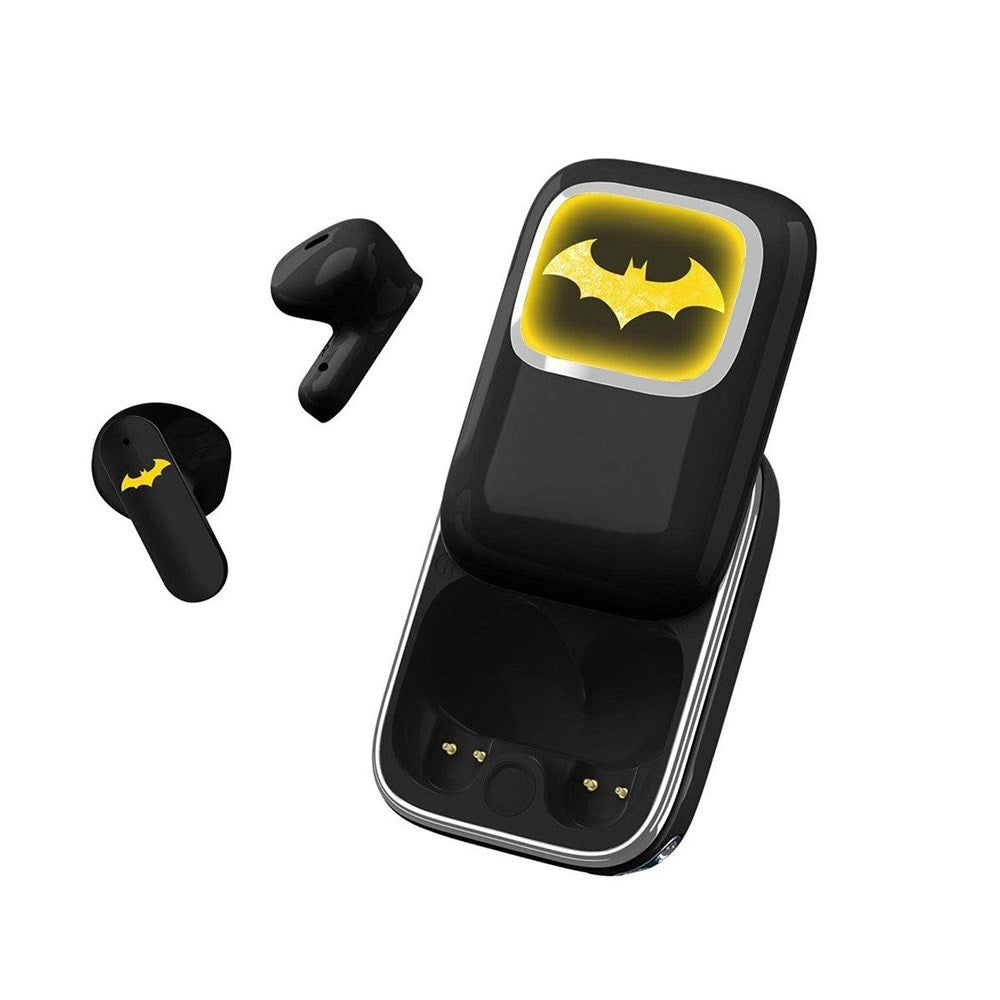 Batman OTL True Wireless In-Ear Headset with Slide-Up Charging Case - Black / Yellow