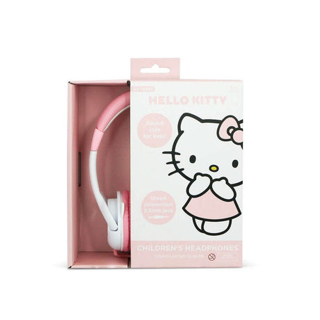 Hello Kitty OTL On-Ear Headphones for Kids with 3D Ears - Max. 85dB - White / Pink