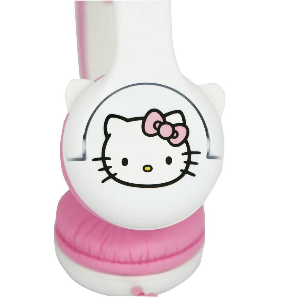 Hello Kitty OTL On-Ear Headphones for Kids with 3D Ears - Max. 85dB - White / Pink