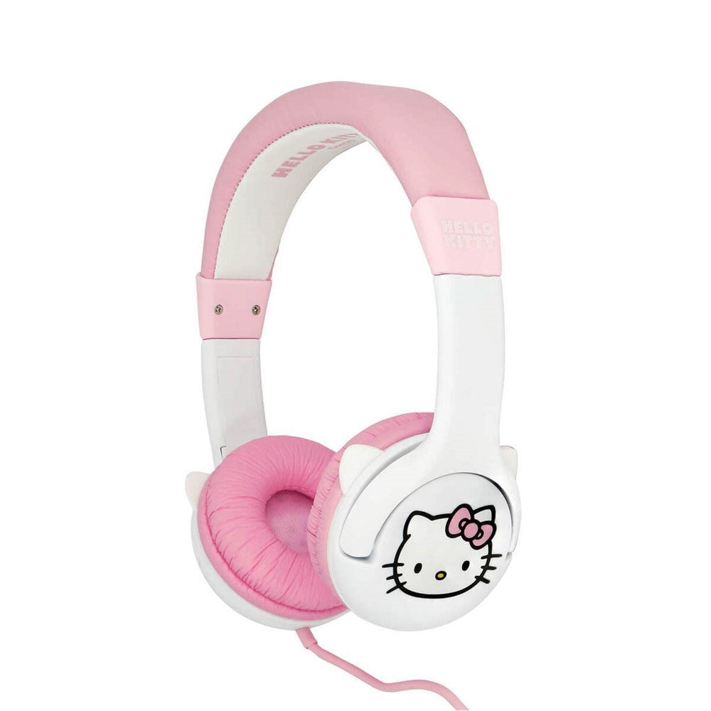 Hello Kitty OTL On-Ear Headphones for Kids with 3D Ears - Max. 85dB - White / Pink