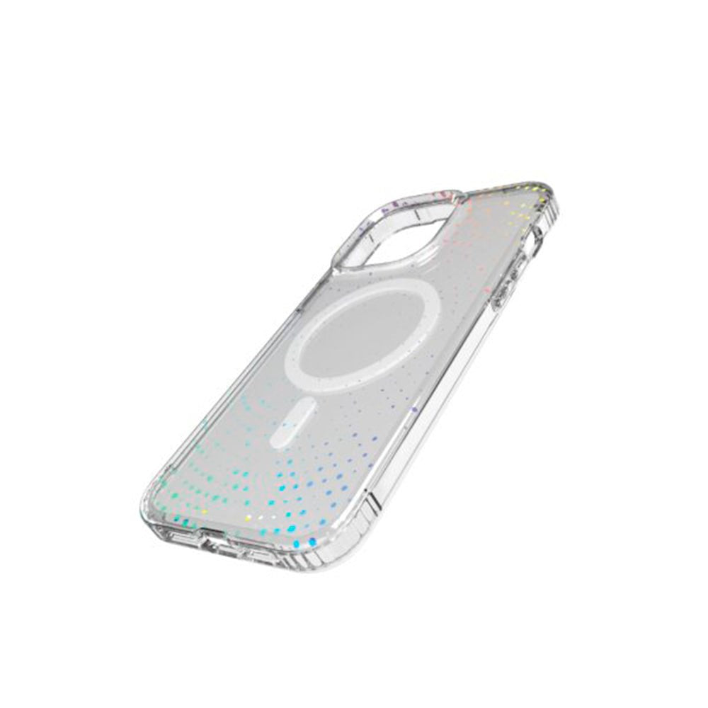 iPhone 14 Pro Max Tech21 EVO Sparkle Case - MagSafe Compatible - Transparent w. Shiny Dots