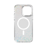 iPhone 14 Pro Max Tech21 EVO Sparkle Case - MagSafe Compatible - Transparent w. Shiny Dots