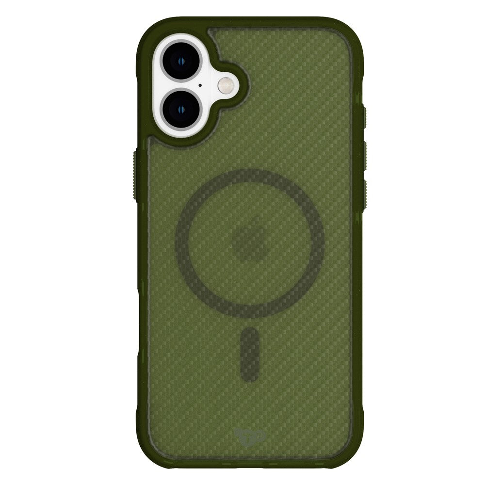 iPhone 16 Plus Tech21 EVO Armor Case - MagSafe Compatible - Transparent / Green