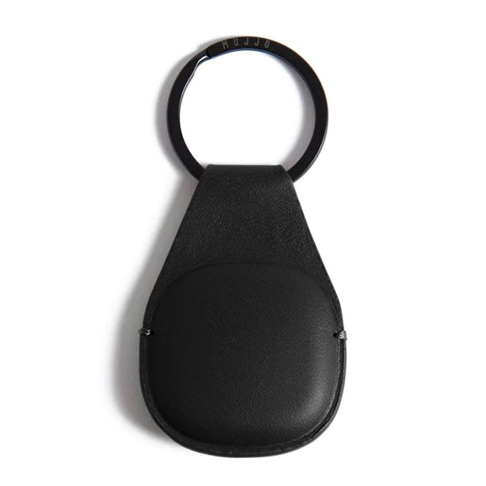 Mujjo Canopy Leather Keychain for AirTag - Black