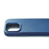 Mujjo iPhone 15 Pro Leather Case - MagSafe Compatible - Blue