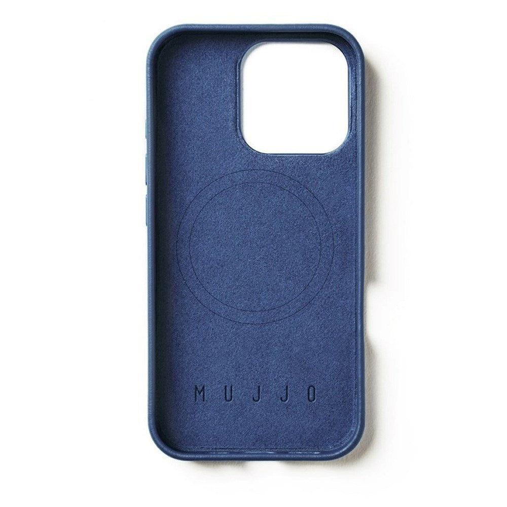 Mujjo iPhone 16 Pro Leather Case - MagSafe Compatible - Blue