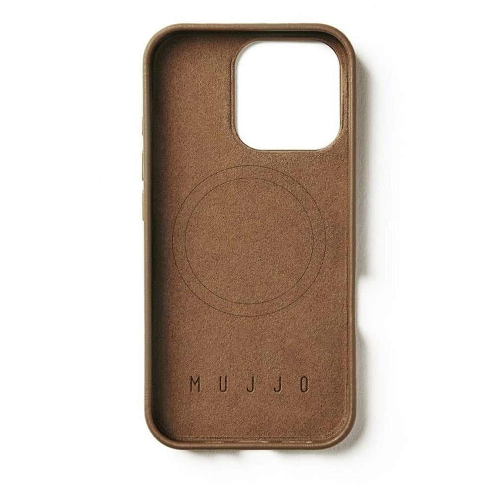 Mujjo iPhone 16 Pro Leather Case - MagSafe Compatible - Brown