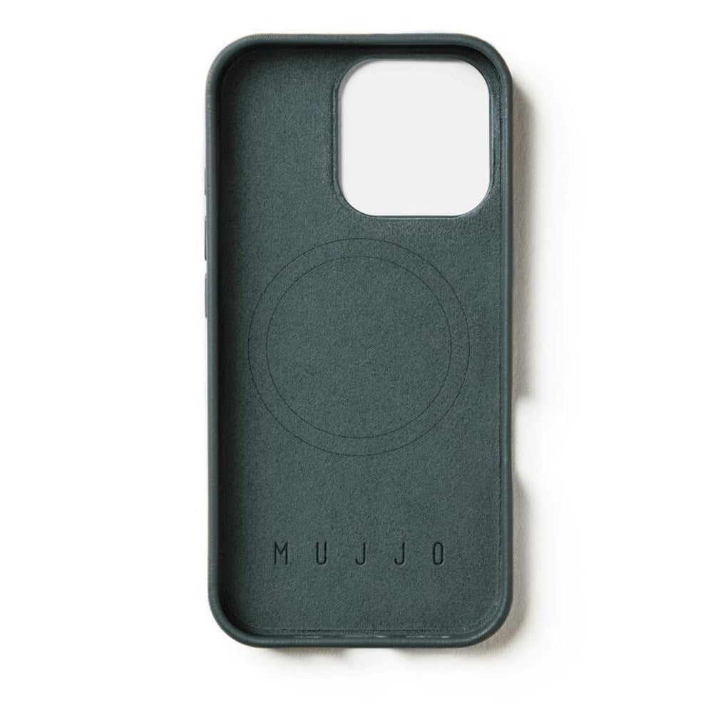 Mujjo iPhone 16 Pro Leather Case - MagSafe Compatible - Green