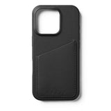 Mujjo iPhone 16 Pro Leather Wallet Case - MagSafe Compatible - Black