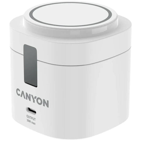Canyon WCS-205 15W Qi2 2-in-1 Wireless Charger - MagSafe Compatible - White