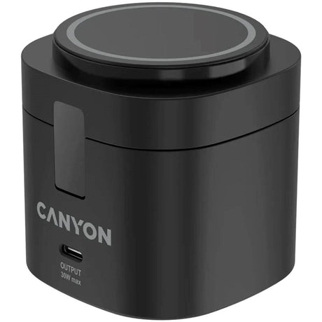 Canyon WCS-205 15W Qi2 2-in-1 Wireless Charger - MagSafe Compatible - Black