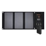 4smarts VoltSolar Powerbank 10,000mAh w. Solar Power - 2 x USB-A - Black