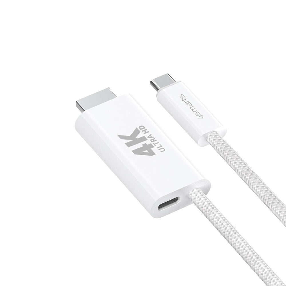 4smarts 100W USB-C to HDMI Cable - 2m - White