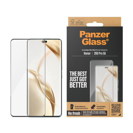 Honor 200 Pro - PanzerGlass Ultra-Wide Fit Screen Protector - Transparent