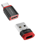 4smarts USB-C to USB-A / USB-C Data Blocker Adapter Set - 2 pcs - Black
