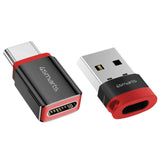 4smarts USB-C to USB-A / USB-C Data Blocker Adapter Set - 2 pcs - Black