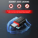 4smarts USB-C to USB-A / USB-C Data Blocker Adapter Set - 2 pcs - Black